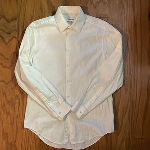 wMen’s Calvin Klein Slim Fit Stretch dress shirt White 14.5 neck - 32/33 sleeve